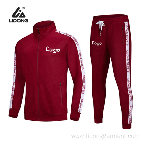 Athletic Sweat Suits Side Stripe Mens Sports Tracksuits